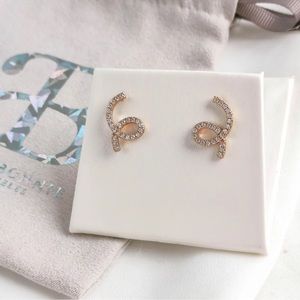 Alicia Bonnie Show Your Love rose gold Earrings Authentic
